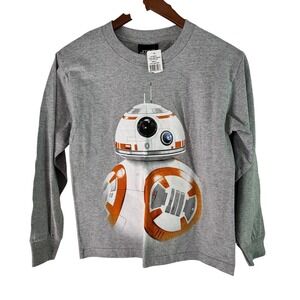 Star Wars BB-8‎ Droid Graphic T-Shirt - Youth Kids Long Sleeve Top - Small